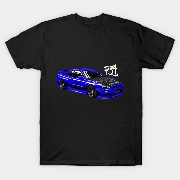 Nissan skyline gtr r34 T-Shirt by JDMAPEX